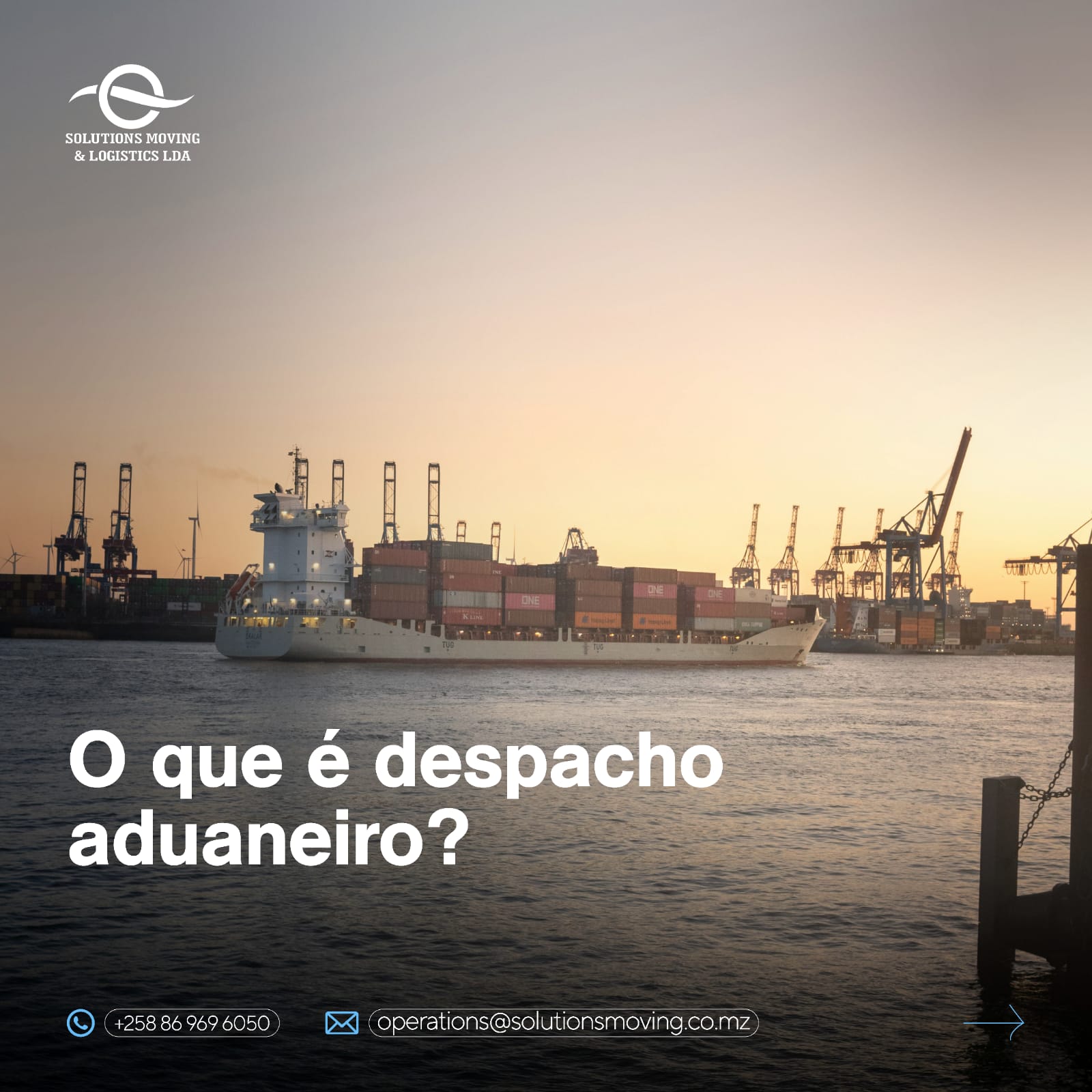 International port with containers